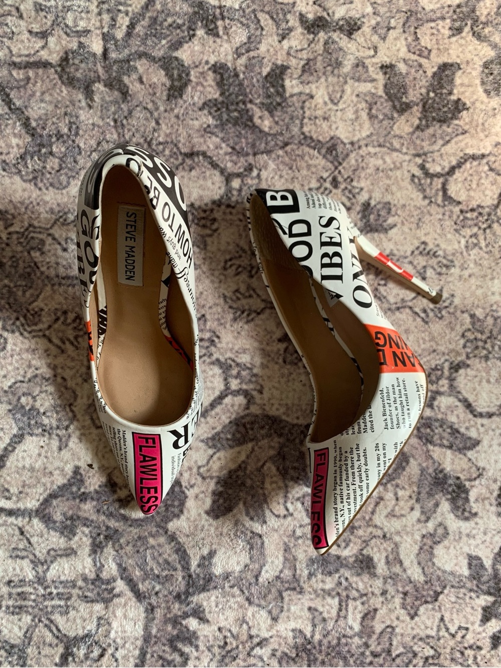 Steve Madden Newspaper Heels